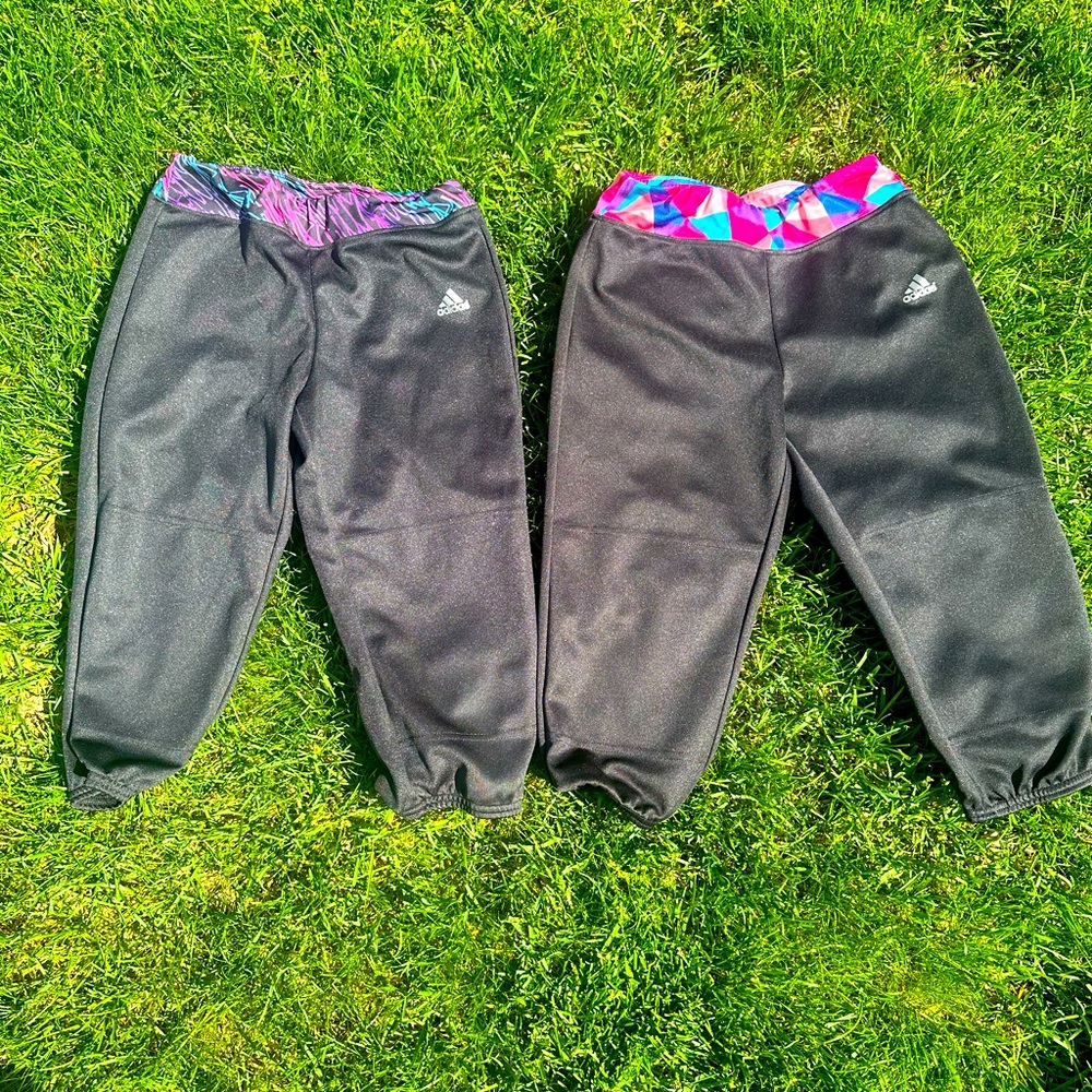 Girls Adidas softball pants-2 pair-Medium